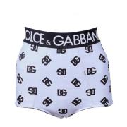 Logo Print Slipjes voor Vrouwen Dolce & Gabbana , White , Dames