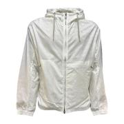 Witte Logo Lettering Blouson Jas Emporio Armani , White , Heren