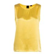 Elegante Gele Zomer Zijden Blouse Pinko , Yellow , Dames