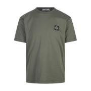 Groen Katoenen Jersey Slim Fit T-shirt Stone Island , Green , Heren