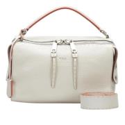 Pre-owned Leather handbags Fendi Vintage , White , Dames