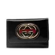 Pre-owned Leather key-holders Gucci Vintage , Black , Dames