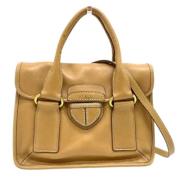 Pre-owned Leather prada-bags Prada Vintage , Beige , Dames