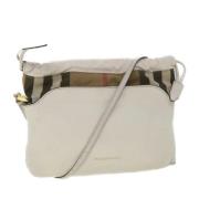 Pre-owned Leather shoulder-bags Burberry Vintage , Beige , Dames