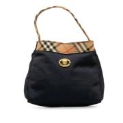 Pre-owned Leather handbags Burberry Vintage , Blue , Dames