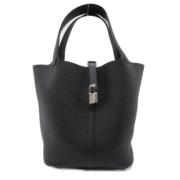 Pre-owned Leather handbags Hermès Vintage , Black , Dames