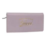 Pre-owned Leather wallets Gucci Vintage , Purple , Dames