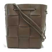 Pre-owned Leather shoulder-bags Bottega Veneta Vintage , Brown , Dames