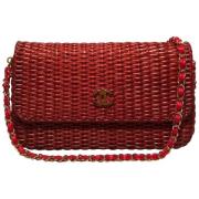 Pre-owned Leather chanel-bags Chanel Vintage , Red , Dames