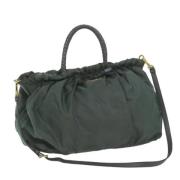 Pre-owned Nylon handbags Prada Vintage , Green , Dames