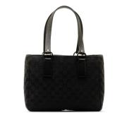 Pre-owned Leather handbags Gucci Vintage , Black , Dames