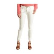 Witte Slim Jeans met Logo Detail IRO , White , Dames