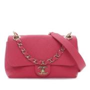 Pre-owned Leather shoulder-bags Chanel Vintage , Pink , Dames