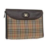 Pre-owned Canvas clutches Burberry Vintage , Beige , Dames