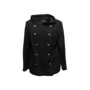 Pre-owned Wool outerwear Chanel Vintage , Black , Dames