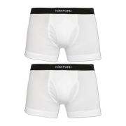 Twee-pack boxershorts met logo Tom Ford , White , Heren