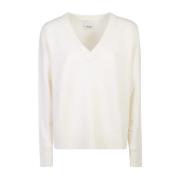 Witte Sweater Collectie Allude , White , Dames