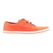 Heren Sneakers Oranje/Rood Unisex Stijl Tommy Hilfiger , Red , Heren