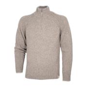 Hoge Hals Half Zip Sweater Beige Melange Paul & Shark , Beige , Heren