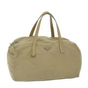 Pre-owned Nylon handbags Prada Vintage , Beige , Dames