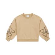 Studded Floral Crewneck Sweatshirt Iceberg , Brown , Dames