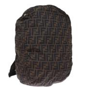 Pre-owned Nylon backpacks Fendi Vintage , Brown , Dames