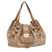 Pre-owned Suede totes Jimmy Choo Pre-owned , White , Dames