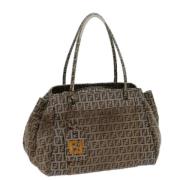 Pre-owned Canvas handbags Fendi Vintage , Beige , Dames