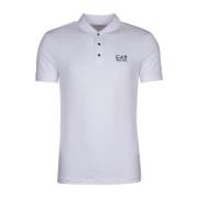 Klassiek Polo Shirt voor Mannen Emporio Armani EA7 , White , Heren