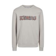 Bloemenlogo Crewneck Sweatshirt Iceberg , Gray , Heren