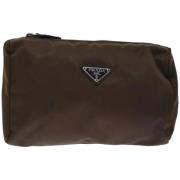 Pre-owned Nylon pouches Prada Vintage , Brown , Dames