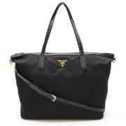 Pre-owned Leather totes Prada Vintage , Black , Dames