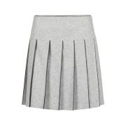 Moderne Geplooide Rok in Melange Stof Iceberg , Gray , Dames