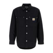 Zwarte Denim Shirt Jas Carhartt Wip , Black , Heren