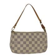 Pre-owned Canvas pouches Louis Vuitton Vintage , White , Dames