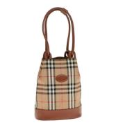 Pre-owned Canvas shoulder-bags Burberry Vintage , Beige , Dames