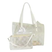 Pre-owned Vinyl totes Salvatore Ferragamo Pre-owned , White , Dames