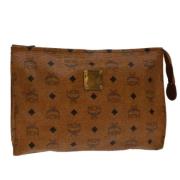 Pre-owned Leather clutches MCM Pre-owned , Brown , Dames