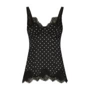 Zwarte ondergoed top met bh Dolce & Gabbana , Black , Dames