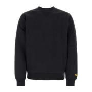 Zwarte Katoenmix Chase Sweatshirt Carhartt Wip , Black , Heren