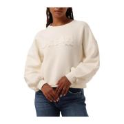 Ecru Sweatershirt Marit O-ls MOS Mosh , Beige , Dames