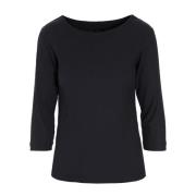 Globe Rib Blouse Zwart Bitte Kai Rand , Black , Dames