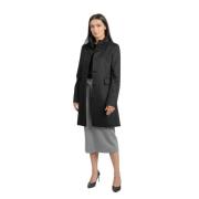 Agnese Wollen Jas Aw21 Max Mara Studio , Black , Dames