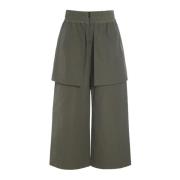 Bosgroene Culotte Poplin Broek Bitte Kai Rand , Green , Dames