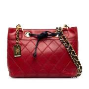 Pre-owned Leather chanel-bags Chanel Vintage , Red , Dames