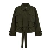 Stijlvolle Elba Crop Jacket Army Co'Couture , Green , Dames