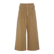 Donker Karamel Culotte Broek Bitte Kai Rand , Beige , Dames