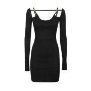 Mini Jurk met Uitgesneden Details Gcds , Black , Dames