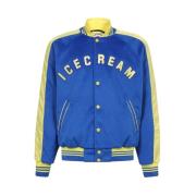 Gewatteerde Bomberjack Icecream , Blue , Heren