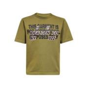 Katoenen T-shirt met Frontprint Heron Preston , Green , Heren